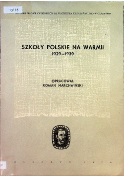 Szkoły polskie na Warmii 1929 - 1939