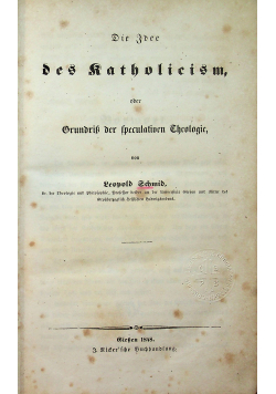 Die Idee Des Katholicism 1848r