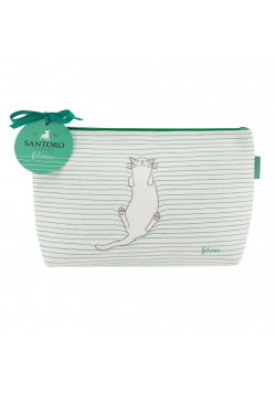 Duża kosmetyczka - Feline Fine (Green)