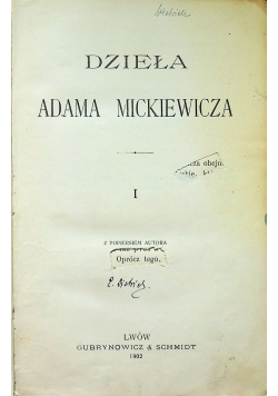 Mickiewicz dzieła I 1902 r.