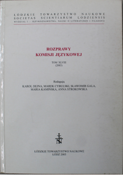 Rozprawy komisji językowej Tom XLVIII