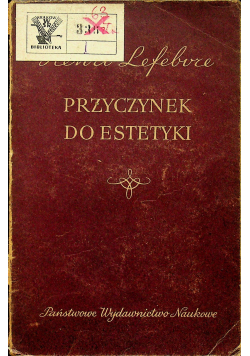 Przyczynek do estetyki