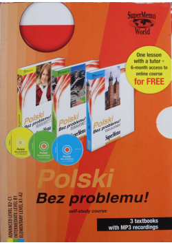Polski bez problemu 3 książki plus płyty MP3 NOWA
