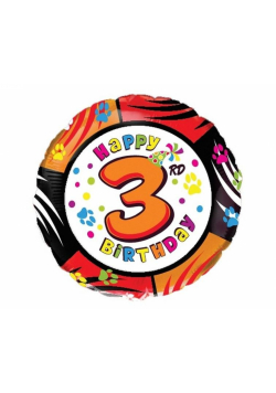 Balon foliowy Happy Birthday - 3 48cm