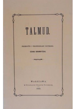 Talmud reprint z 1869 r.