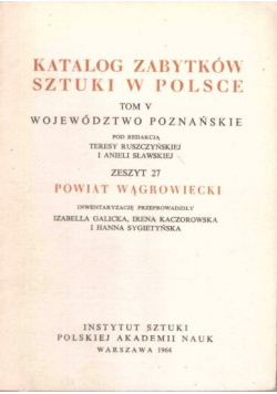 Katalog zabytków sztuki w Polsce Tom V zeszyt 27
