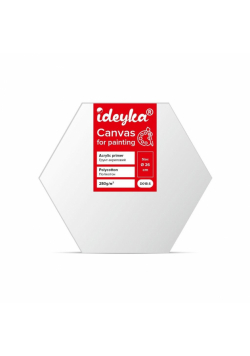 Płótno malarskie na blejtramie sześciokątnym 26cm