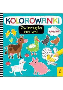 Kolorowanki z naklejkami Zwierzęta na wsi