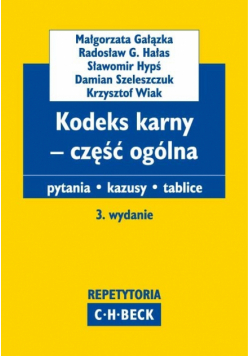 Kodeks karny - część ogólna
