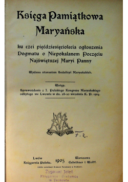 Księga Pamiątkowa Maryańska 1905 r