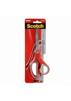 Nożyczki biurowe Scotch Comfort czerwone 20cm