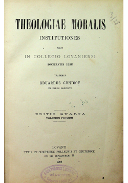 Theologiae moralis institutiones 1902r