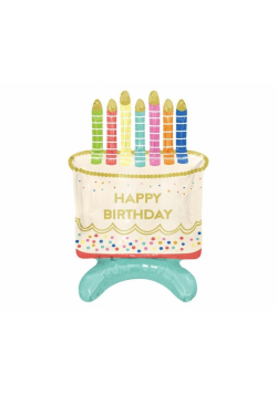 Balon foliowy Tort Happy Birthday 33x48x24cm