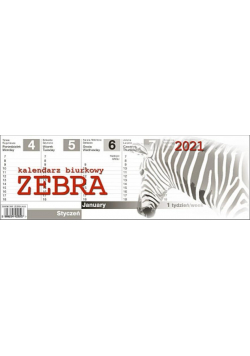 Kalendarz 2021 Biurkowy poziomy Zebra PP