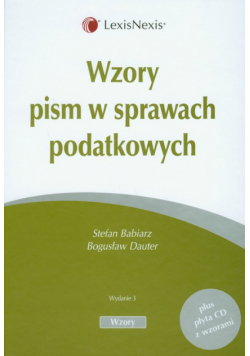 Dauter Bogusław - Wzory pism w sprawach podatkowych + płyta CD z wzorami