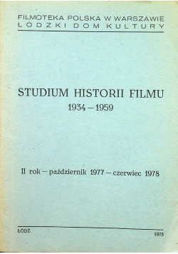 Studium historii filmu 1934 1959