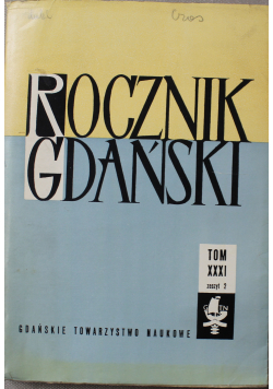 Rocznik Gdański tom XXXI zeszyt 2