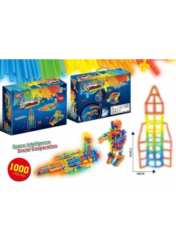Klocki słomki fluo 1000el