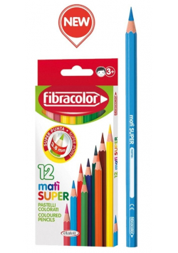 Kredki Mati Super 12 kolorów FIBRACOLOR