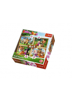 Puzzle 4w1 Leśne przygody Maszy TREFL