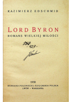 Lord Byron 1930 r.