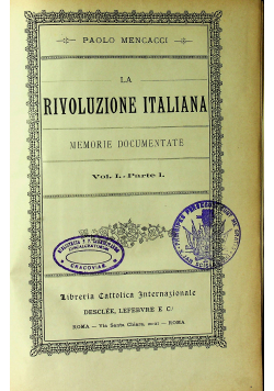 La Rivoluzione Italiana Vol I Parte I