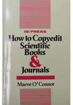 How to copy edit scientific book and journals