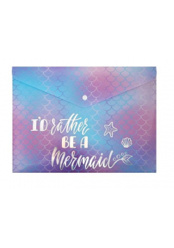 Teczka A4 holograficzna I'd rather be a mermaid