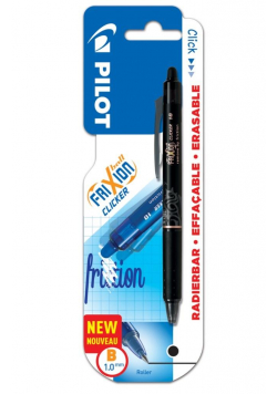 Pióro kulk. FriXion Clicker czarny 1.0 PILOT