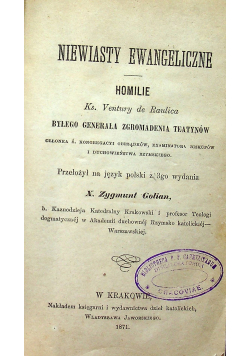Niewiasty Ewangeliczne Homilie 9 Części ok 1870 r.