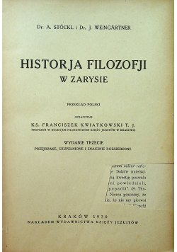 Historia filozofii w zarysie 1930 r.