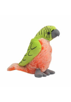 Papuga zielono-pomarańczowa 17cm