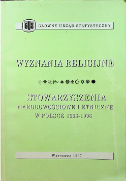Wyznania Religijne stowarzyszenia narodowościowe i etniczne w Polsce 1993 1996