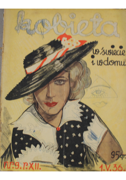 Kobieta w świecie i w domu nr 9  Dwutygodnik 1936 r.