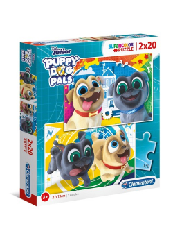 Puzzle 2x20 Supercolor Disney Puppy Dog Pals