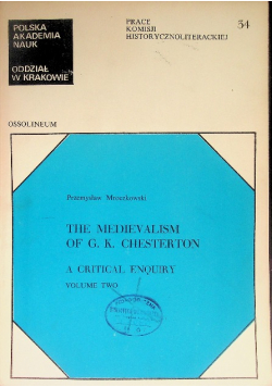 The Medievalism of G K Chesterton