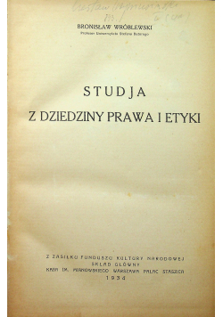 Postawa ustawodawcy i prawnika część I 1934 r
