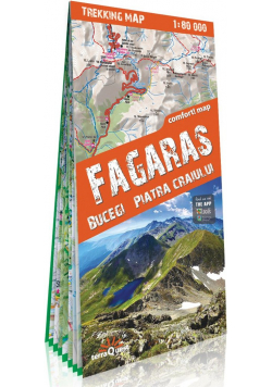 Fagaras, Bucegi, Piatra Craiului laminowana mapa trekingowa 1:80 000
