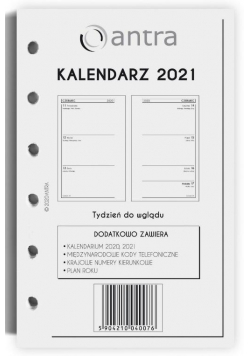 Kalendarz 2021 Wkład Kieszonkowy TNW ANTRA