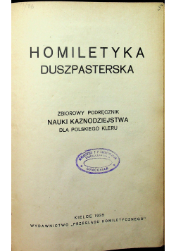 Homiletyka duszpasterska 1935 r.