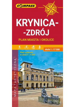 Krynica-Zdrój plan miasta i okolice 1:17 500