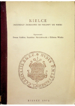 Kielce materiały źródłowe do połowy XIX