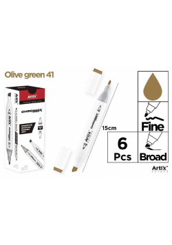 Marker Chromax z 2 końcówk. olive green 41 (6szt)