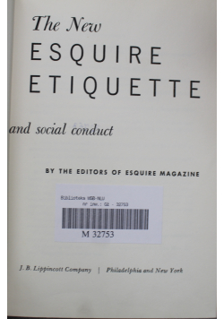 The New Esquire Etiquette