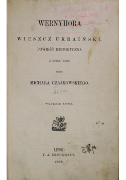 Wernyhora wieszcz Ukraiński 1898 r.