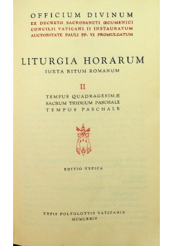 Liturgia Horarum Iuxta Ritum Romanum II