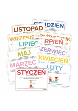 Plansze edukacyjne A5 - Miesiące 12 kart