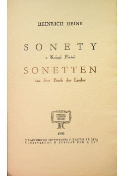 Heine sonety z księgi pieśni