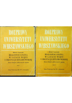 Rozprawy uniwersytetu warszawskiego tom 1 i 2