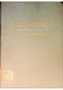 Marks Engels Dzieła wybrane, 1949 r.
